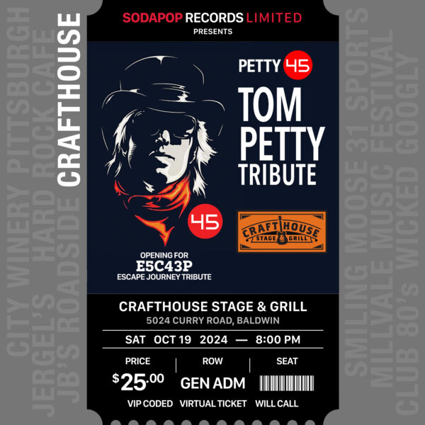 ESCAPE - A Tribute to Journey with Petty 45 @ CRAFTHOUSE Oct 19 — General Admission Ticket